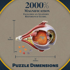 Genius Games Dr Livingston iris puzzle highlights eye color and pupil function for visual learning.