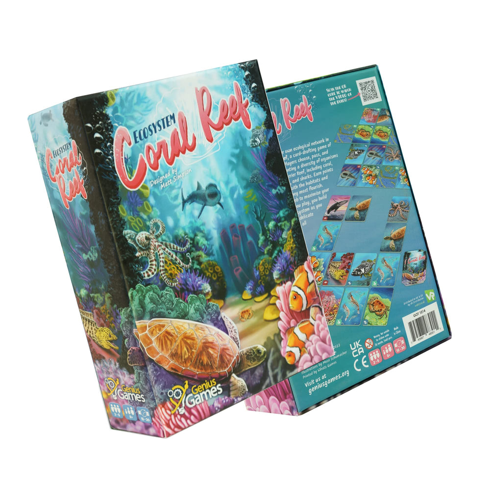Genius Games Ecosystem Coral Reef setup showing grid-based play for engagement.