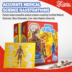 Genius Games puzzle packaging with durable pieces and safe materials