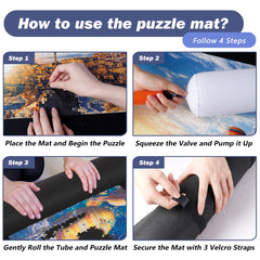 Genovega Puzzle Mat Roll Up sorting tray helps organize pieces during setup