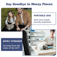Genovega Puzzle Mat Roll Up storage bag keeps the kit neatly stored