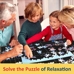 Genovega Puzzle Mat Roll Up includes inflatable tube for secure rolling.