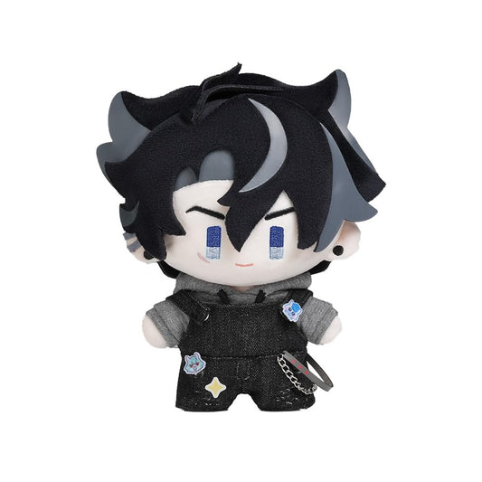 Genshin Impact Wriothesley plush face close-up with soft fabric and faithful character details.