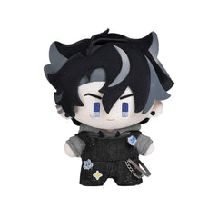 Genshin Impact Wriothesley plush face close-up with soft fabric and faithful character details.