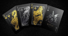 GENT SUPPLY CO Mythical Creatures playing cards creature-legend guide helps identify each figure.