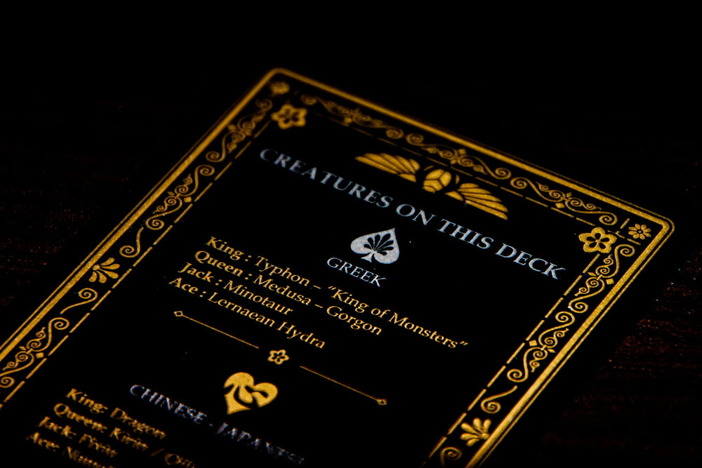 GENT SUPPLY CO Mythical Creatures playing cards custom pips for a fresh collectible look.
