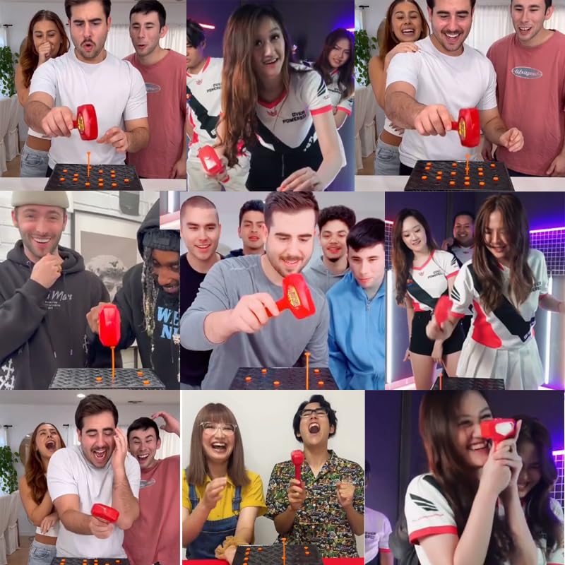 Geojec Pop Balloon Game hammer in action for quick, dramatic balloon popping.