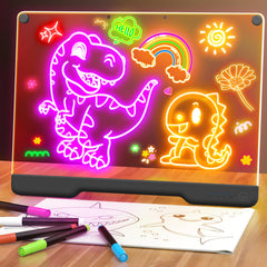 Geokay 16-inch Doodle Glow front view reveals neon artwork possibilities.