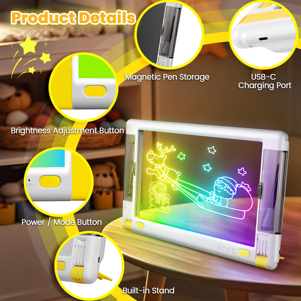 Geokay Lumiboard 10-tracing-sheets included for guided tracing practice