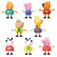 George Pig figure with apple snack encourages storytelling and pretend snack time.