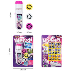 Georgie Porgy Unicorn projection-torch with focus knob delivers sharp images in dim rooms
