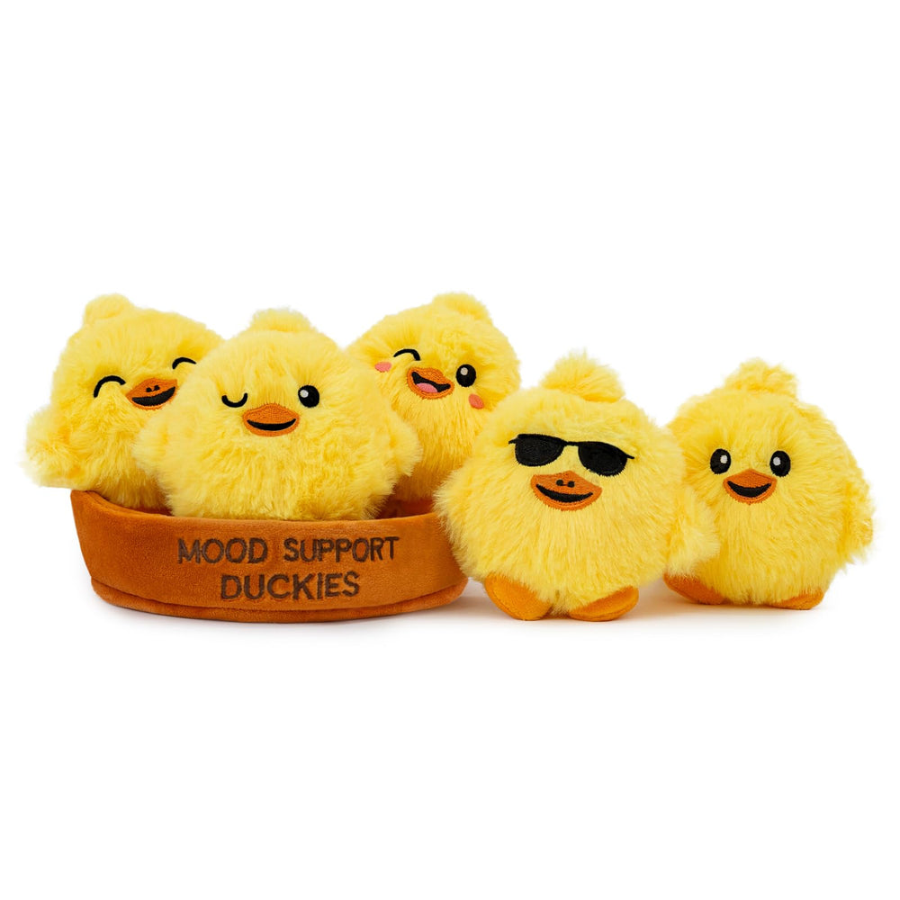 GERBIT duck plush in a sunlit corner adds cozy decor and mood lift.