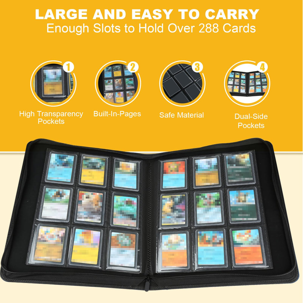 GERMUN Toploader Binder water-resistant cover for card protection.