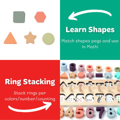 GeroCrew color-sorting rings help preschoolers recognize colors while stacking.