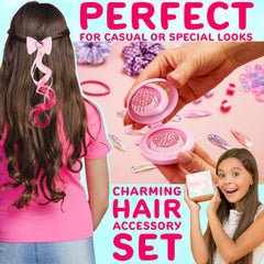 Get Trend kawaii scrunchies and clips set for colorful styles