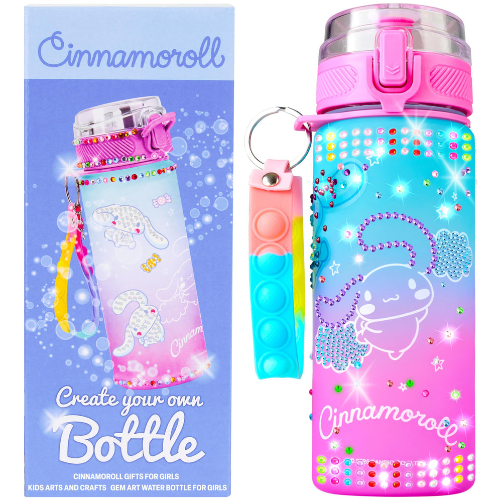 Get Trend Sanrio Hello Kitty water bottle kit with decorative stickers for personalized crafting