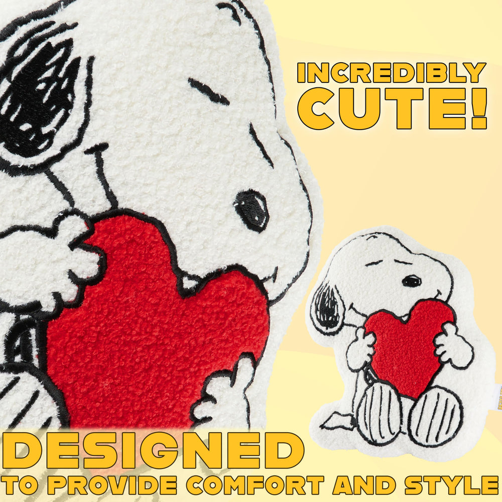 Get Trend Snoopy plush cushion detail stitching, safe zipper-free design for kids