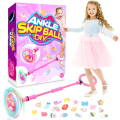 Getatoy ankle skip ball with LED spin showing colors and motion.
