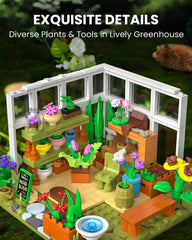 GEVINST LED-lit greenhouse display provides warm evening ambiance.