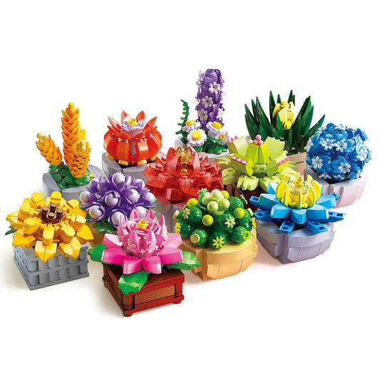 GEVINST succulents building set assembly view for stylish, low-maintenance decor