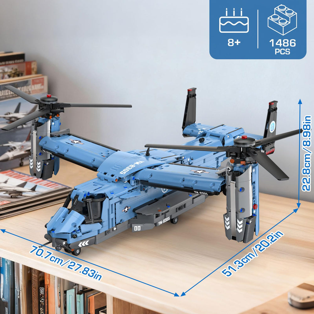 GEVINST V-22 Osprey display-ready model fits desk or shelf.