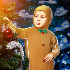 Geyoga Gingerbread Man costume with unisex fit suitable for all kids