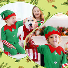 Geyoga Kids Elf Costume green shoes provide cozy comfort during party activities