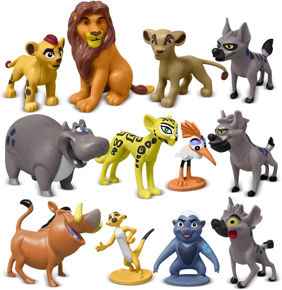 GFEANIUH Animal Guard figurines featuring Mufasa and Simba for desk decor and cake toppers