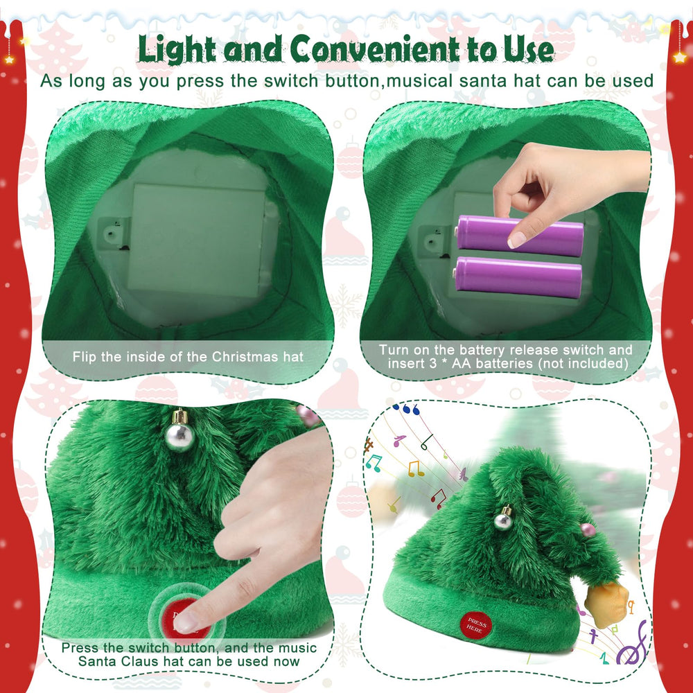 Gfilay Christmas party hat in use at stage or storefront displays