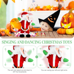 Gfilay Dancing Santa singing action showcases cheerful music for festive rooms.