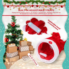 Gfilay lightweight plush Christmas hat worn for comfort and easy wear.