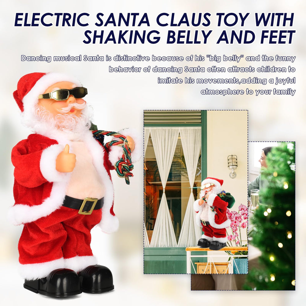 Gfilay Musical Santa on window decor with festive melody