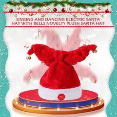 Gfilay Santa Hat bells swinging in rhythm for festive energy.