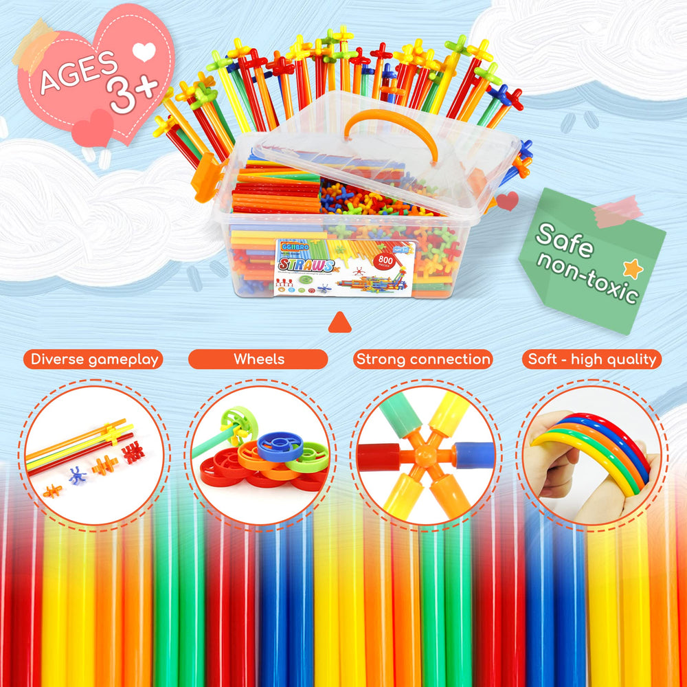 Ggiibro straw-constructor-800pcs set supports hands-on learning and creativity