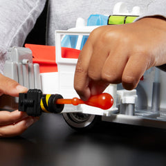 Ecto-1 blaster seat swings out for dynamic ghost encounters