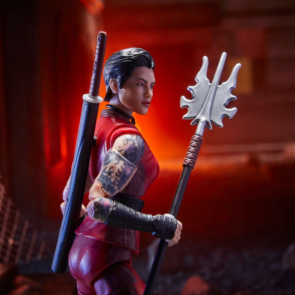 Kim Jinx Arashikage blindfold accessory for training scene recreation.