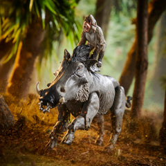 Gnawgahyde bow and quiver enable archery-ready poses in action dioramas.