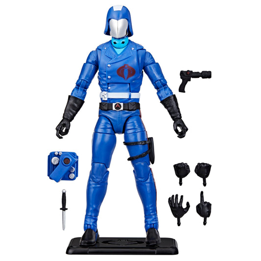 G.I. Joe Cobra Commander on cardback, ideal for display and nostalgic collection.