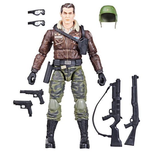 G.I. Joe General Hawk Abernathy helmet for authentic display and character-ready poses.