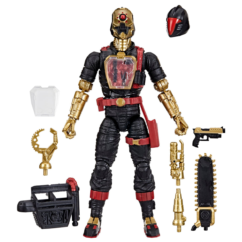 G.I. Joe Classified Iron Grenadier B.A.T. front view highlights poseable joints for dynamic display.
