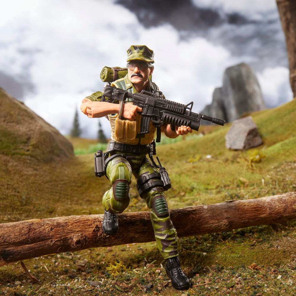 G.I. Joe Leatherneck with rucksack ready for field-diorama displays.