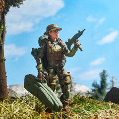 G.I. Joe Classified Sniper handheld device and knife for realistic play.