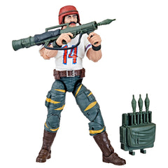 G.I. Joe Classified Tiger Force Bazooka figure front view highlighting poseability for dynamic shelf displays.
