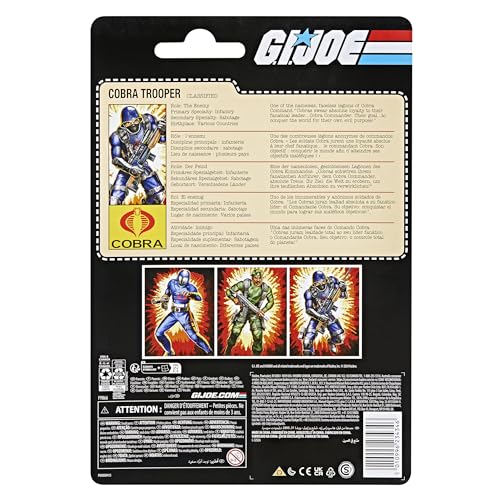G.I. Joe Cobra Trooper packaging display for retro collection.