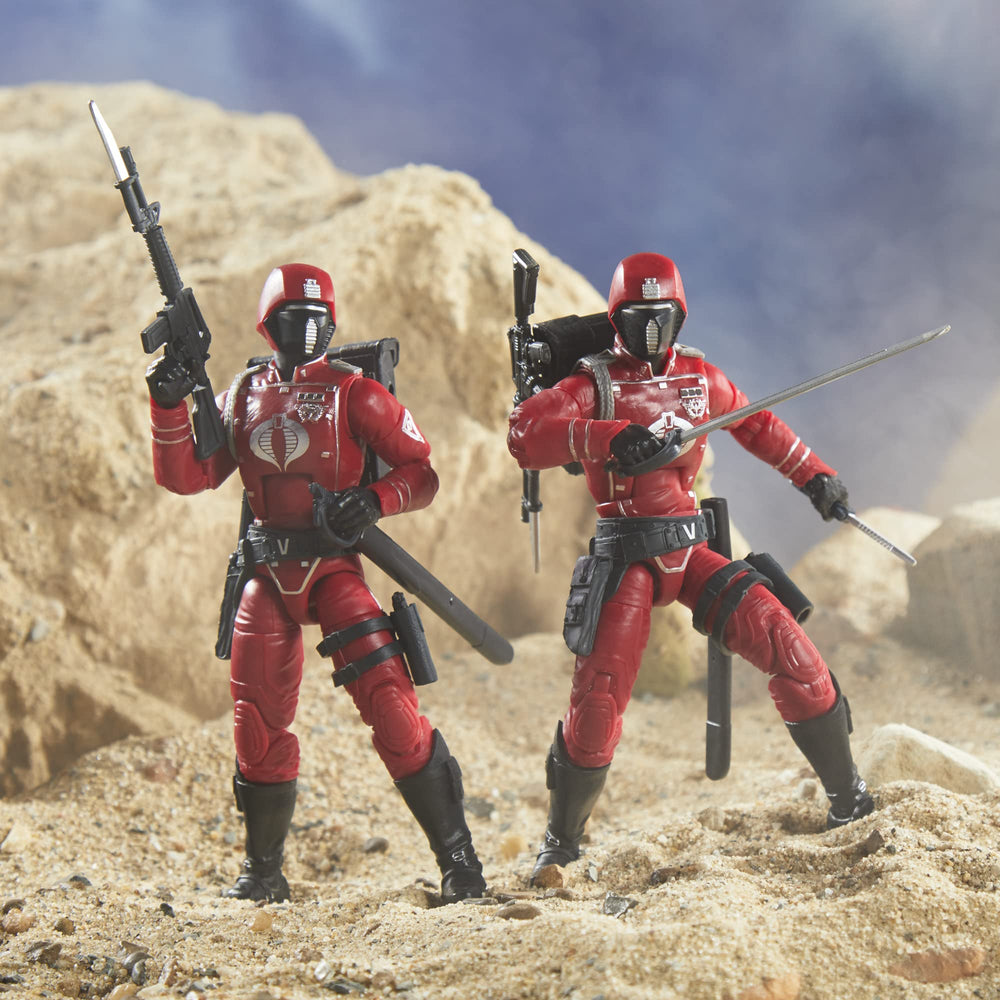 Close-up of premium detailing and articulation on the Crimson Guard figure.