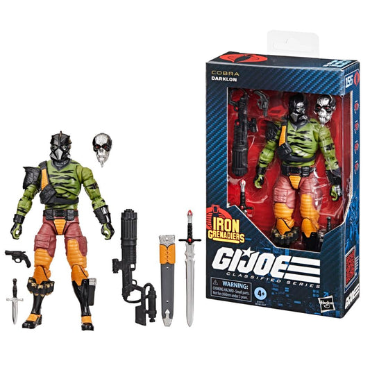 G.I. Joe Darklon front view highlighting poseability for dynamic display.