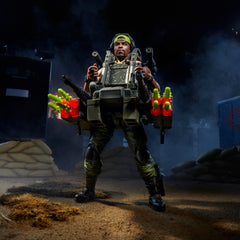 G.I. Joe rotary cannons and knives provide versatile display options