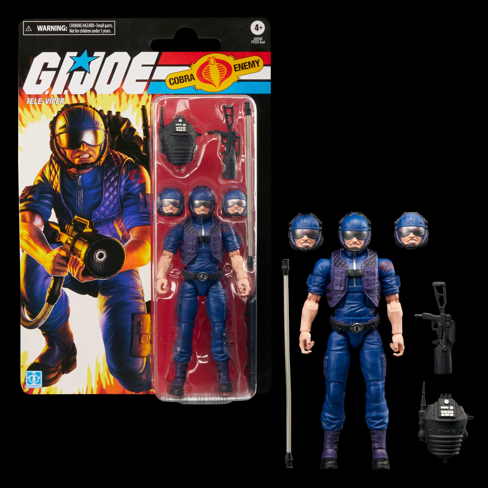 G.I. Joe Tele-Viper posed with accessories for dioramas and scenes.