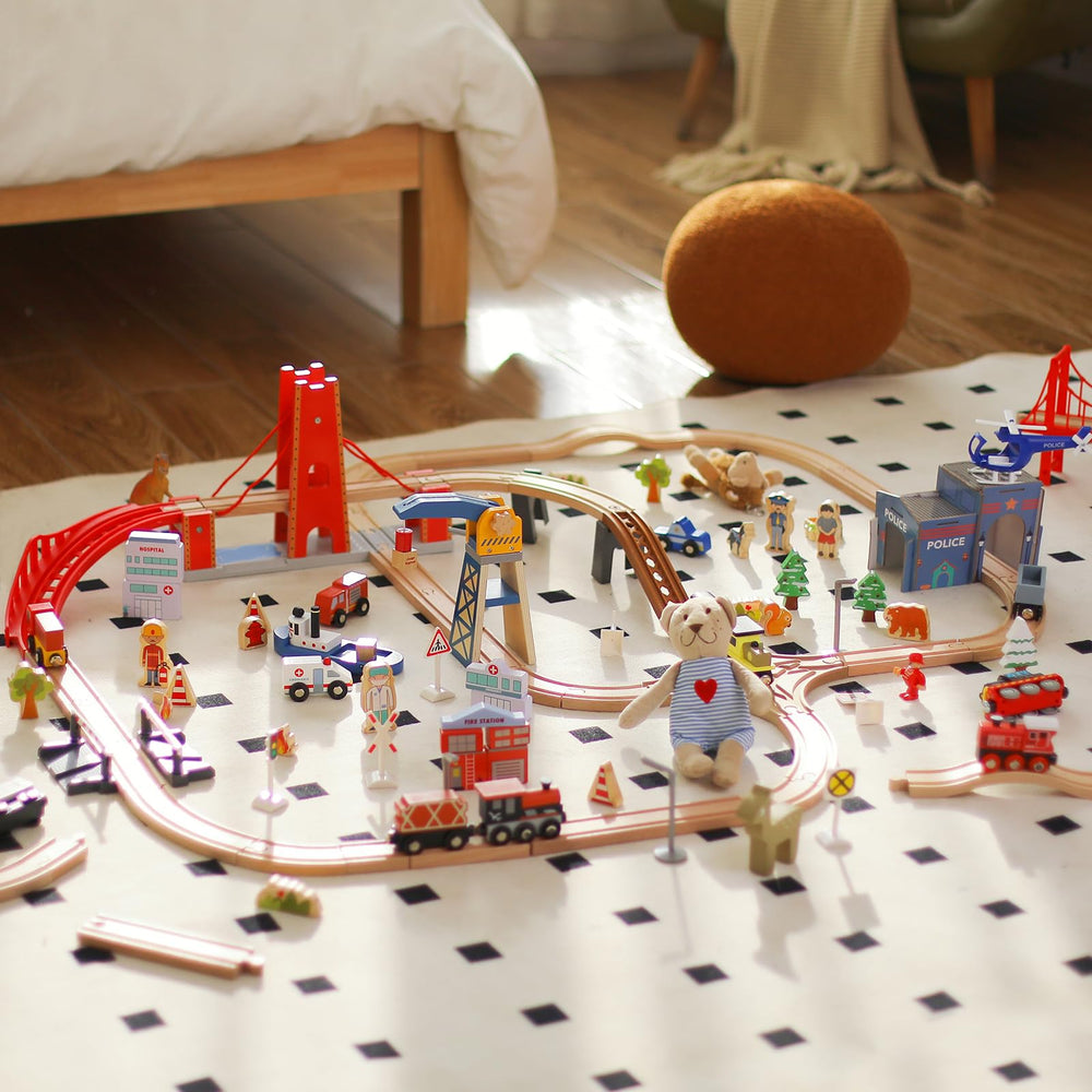 Giant bean city-themed play sets inspire creative city life