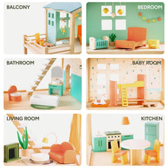 Giant bean dollhouse colorful interiors brighten pretend homes for kids
